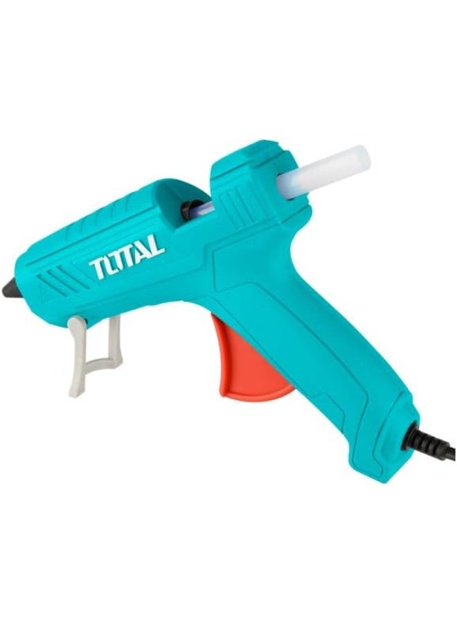 TOTAL 100W Hot Melt Glue Gun 220-240V 50/60Hz Electric Adhesive Gun, 20W/100W Dual Power, 11.2mm Glue Stick Diameter, 15-22g/min High Output, Fast Heating 3-5min, DIY Craft Repair Wood Plastic Fabric Tool with 2 Glue Sticks TT101116 - Image 2